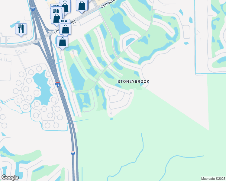 map of restaurants, bars, coffee shops, grocery stores, and more near 21568 Brixham Run Loop in Estero