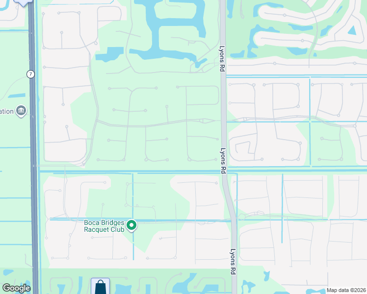 map of restaurants, bars, coffee shops, grocery stores, and more near 16831 Pavilion Way in Delray Beach