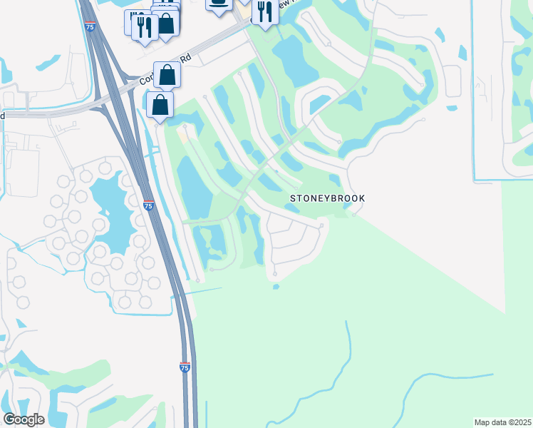 map of restaurants, bars, coffee shops, grocery stores, and more near 21568 Brixham Run Loop in Estero