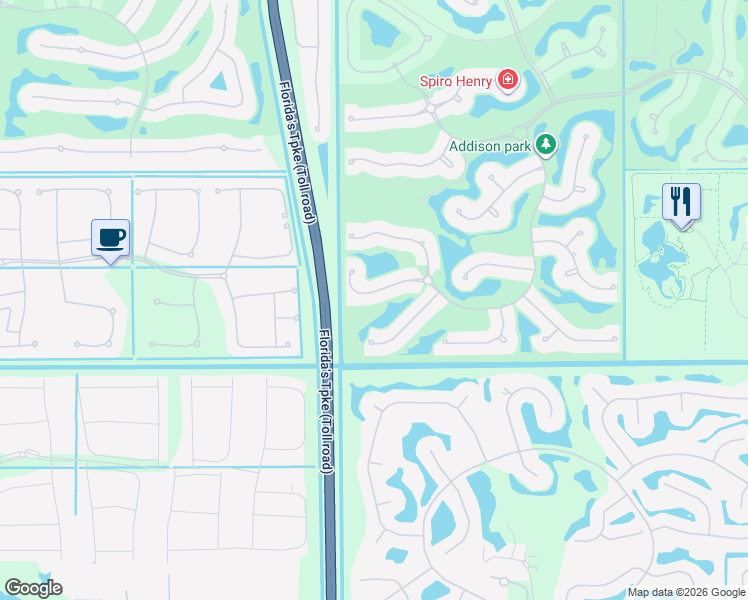 map of restaurants, bars, coffee shops, grocery stores, and more near 7848 Palencia Way in Delray Beach