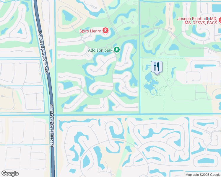 map of restaurants, bars, coffee shops, grocery stores, and more near 7397 Sarimento Place in Delray Beach
