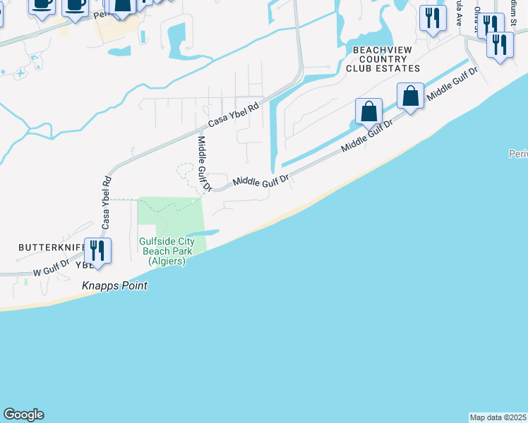 map of restaurants, bars, coffee shops, grocery stores, and more near 1801 Olde Middle Gulf Drive in Sanibel