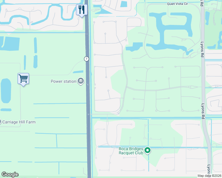map of restaurants, bars, coffee shops, grocery stores, and more near 9753 Montpellier Drive in Delray Beach