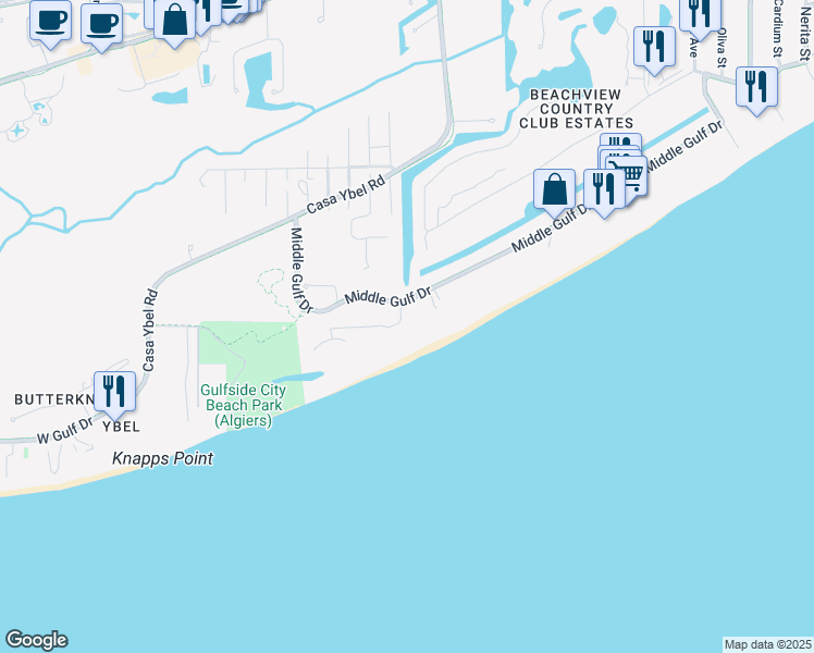 map of restaurants, bars, coffee shops, grocery stores, and more near 1785 Middle Gulf Drive in Sanibel