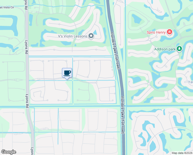 map of restaurants, bars, coffee shops, grocery stores, and more near 8341 Hawks Gully Avenue in Delray Beach