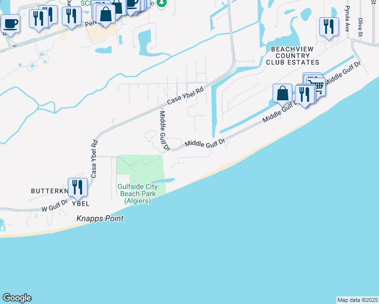 map of restaurants, bars, coffee shops, grocery stores, and more near 1827 Middle Gulf Drive in Sanibel