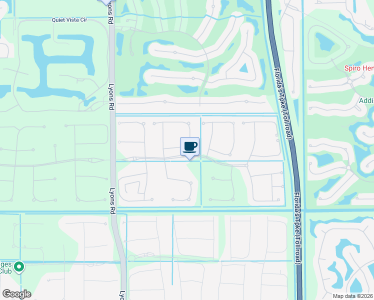 map of restaurants, bars, coffee shops, grocery stores, and more near 8580 Lewis River Road in Delray Beach