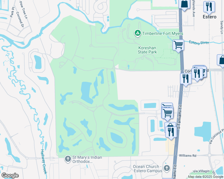 map of restaurants, bars, coffee shops, grocery stores, and more near 21330 Pelican Sound Drive in Estero