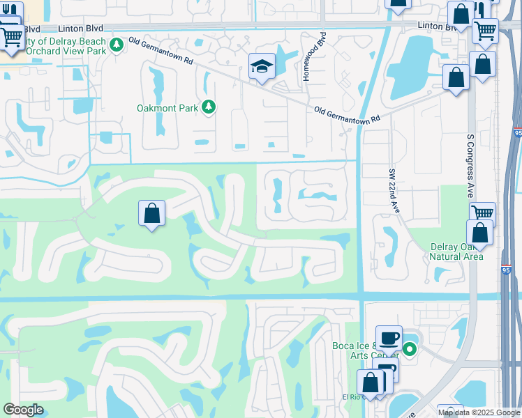 map of restaurants, bars, coffee shops, grocery stores, and more near 2983 Sabalwood Court in Delray Beach