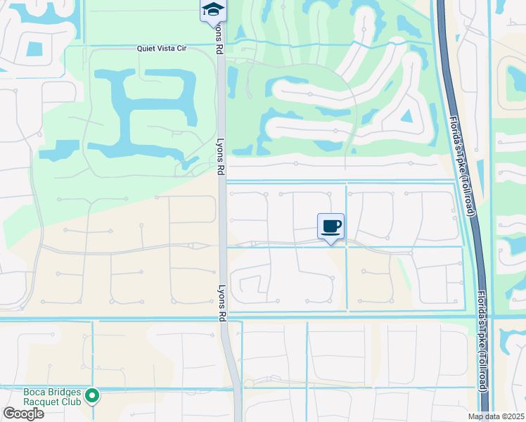 map of restaurants, bars, coffee shops, grocery stores, and more near 16611 Gateway Bridge Drive in Delray Beach