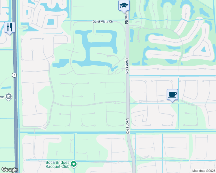 map of restaurants, bars, coffee shops, grocery stores, and more near 9524 Eden Roc Court in Delray Beach