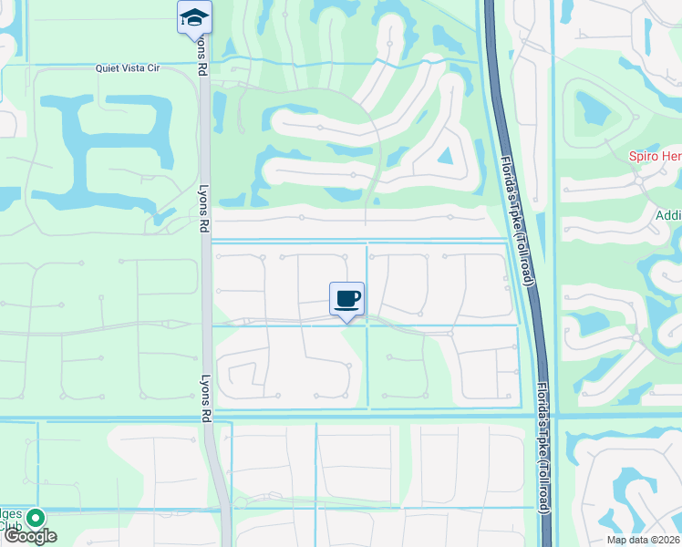map of restaurants, bars, coffee shops, grocery stores, and more near 8641 Lewis River Road in Delray Beach
