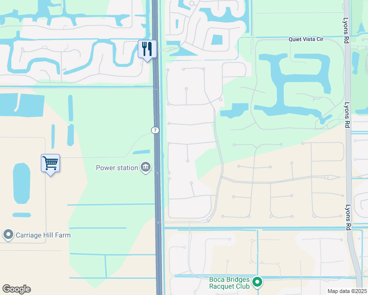map of restaurants, bars, coffee shops, grocery stores, and more near 9772 Rennes Lane in Delray Beach