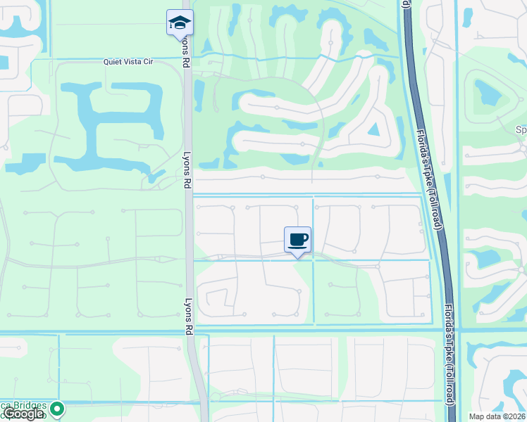 map of restaurants, bars, coffee shops, grocery stores, and more near 16566 Sagamore Bridge Way in Delray Beach