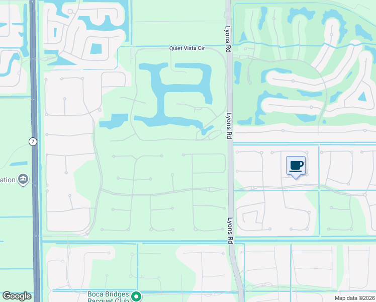 map of restaurants, bars, coffee shops, grocery stores, and more near 9589 Eden Roc Court in Delray Beach