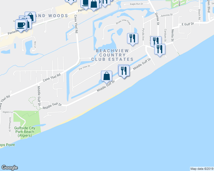 map of restaurants, bars, coffee shops, grocery stores, and more near 1797 Middle Gulf Drive in Sanibel