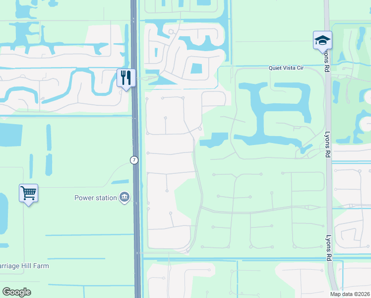 map of restaurants, bars, coffee shops, grocery stores, and more near 9752 Bozzano Drive in Delray Beach