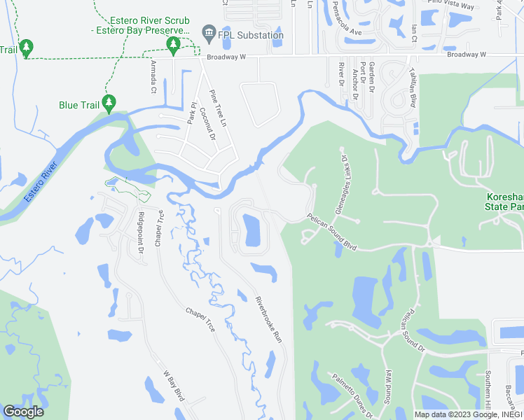 map of restaurants, bars, coffee shops, grocery stores, and more near 20961 Island Sound Circle in Estero