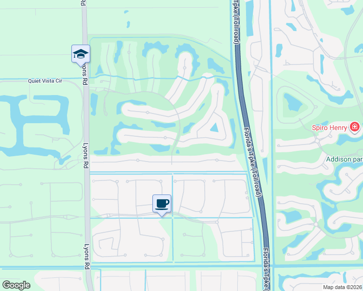 map of restaurants, bars, coffee shops, grocery stores, and more near 8173 Valhalla Drive in Delray Beach