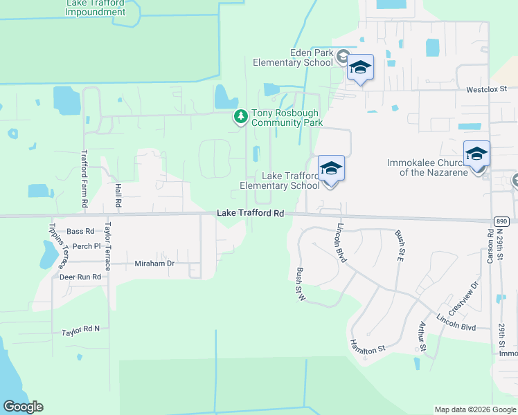 map of restaurants, bars, coffee shops, grocery stores, and more near 4303 Wolf Lane in Immokalee