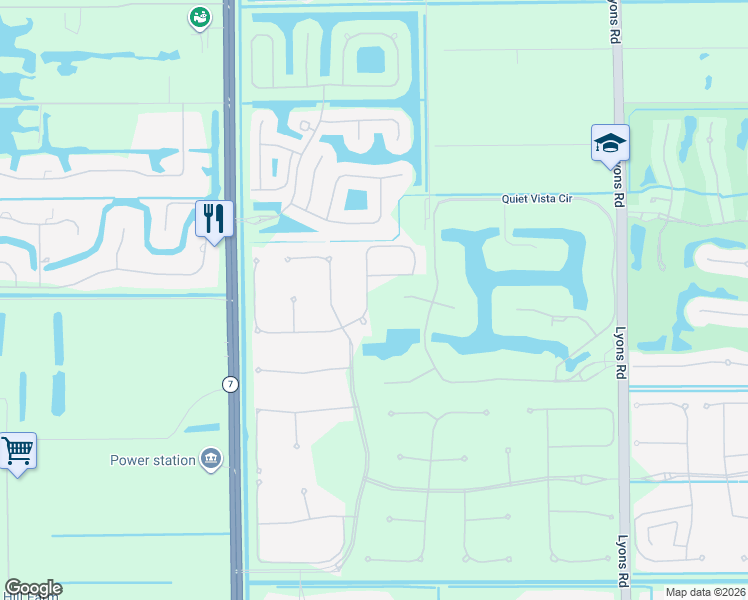 map of restaurants, bars, coffee shops, grocery stores, and more near 16401 Pantheon Pass in Delray Beach
