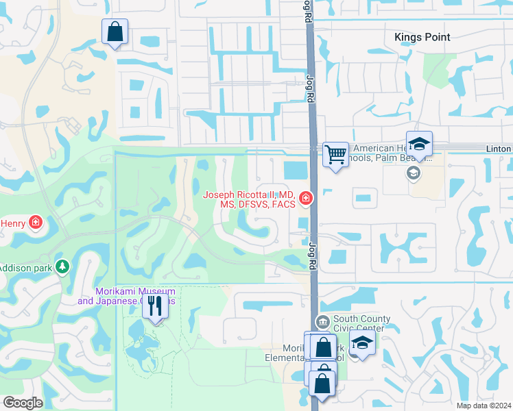 map of restaurants, bars, coffee shops, grocery stores, and more near 16325 Bristol Pointe Drive in Delray Beach