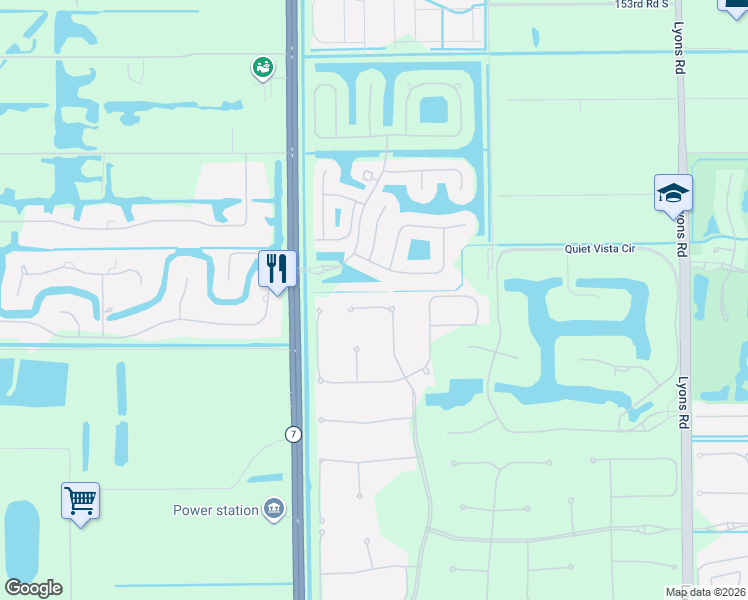 map of restaurants, bars, coffee shops, grocery stores, and more near 16275 Cabernet Drive in Delray Beach