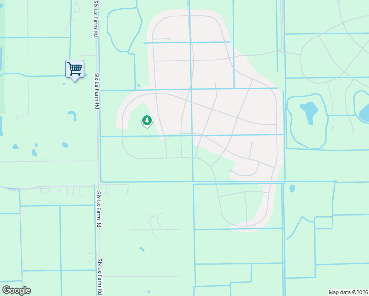 map of restaurants, bars, coffee shops, grocery stores, and more near 20625 Six Ls Farm Road in Estero