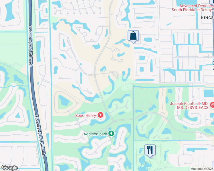 map of restaurants, bars, coffee shops, grocery stores, and more near 4 Loch Katrine Trail in Delray Beach
