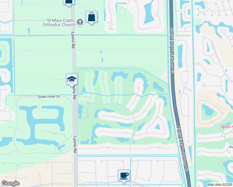 map of restaurants, bars, coffee shops, grocery stores, and more near 15997 D Alene Drive in Delray Beach