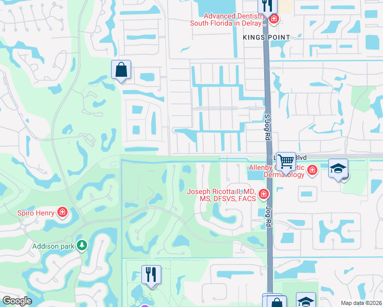 map of restaurants, bars, coffee shops, grocery stores, and more near 320 Saxony Lane in Delray Beach