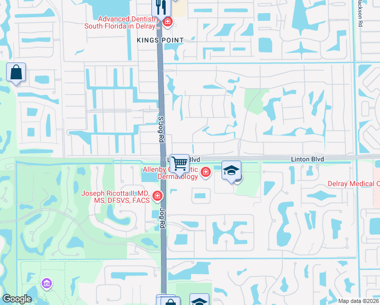 map of restaurants, bars, coffee shops, grocery stores, and more near in Palm Beach County