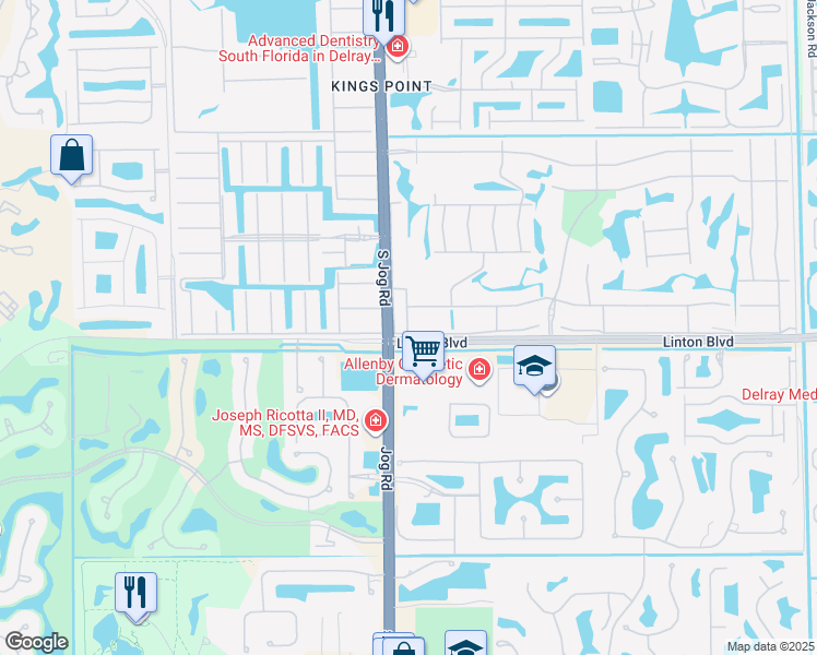 map of restaurants, bars, coffee shops, grocery stores, and more near in Palm Beach County