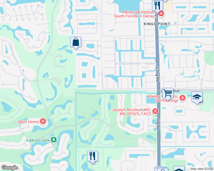 map of restaurants, bars, coffee shops, grocery stores, and more near 642 Saxony Place in Delray Beach