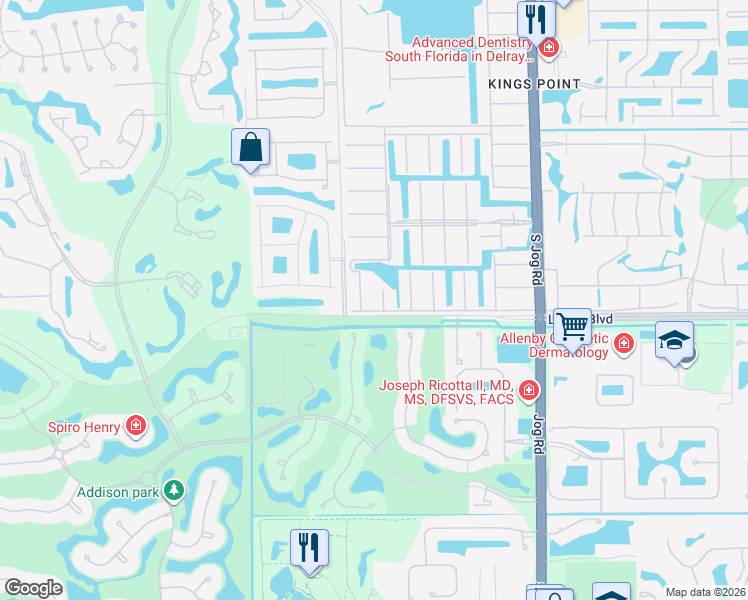 map of restaurants, bars, coffee shops, grocery stores, and more near 618 Saxony Lane in Delray Beach