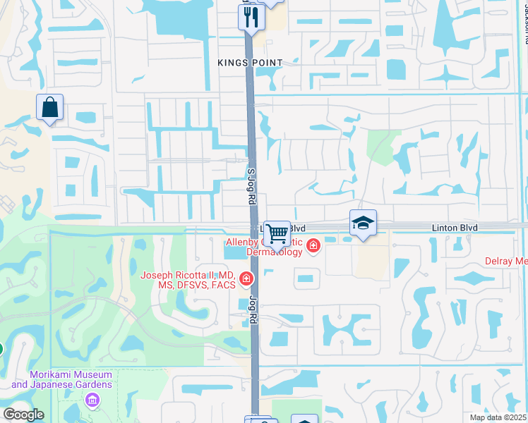 map of restaurants, bars, coffee shops, grocery stores, and more near 79 Flanders B in Delray Beach