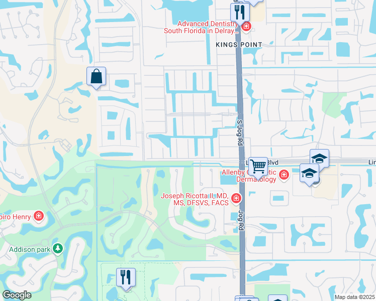 map of restaurants, bars, coffee shops, grocery stores, and more near 402 Saxony Way in Delray Beach
