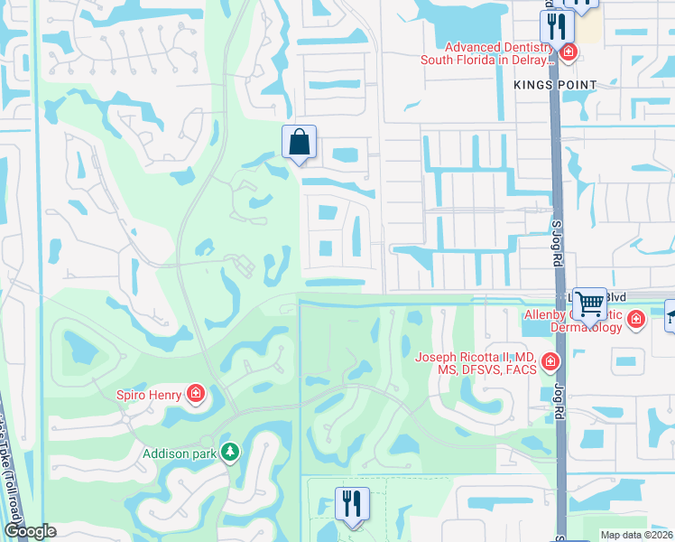map of restaurants, bars, coffee shops, grocery stores, and more near 7260 Demedici Circle in Delray Beach