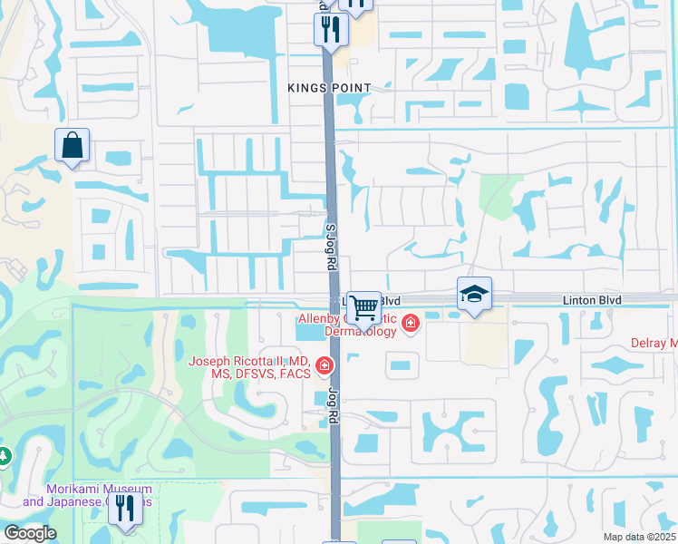 map of restaurants, bars, coffee shops, grocery stores, and more near 79 Flanders B in Delray Beach