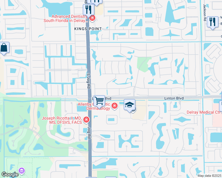 map of restaurants, bars, coffee shops, grocery stores, and more near 45 Flanders O in Delray Beach