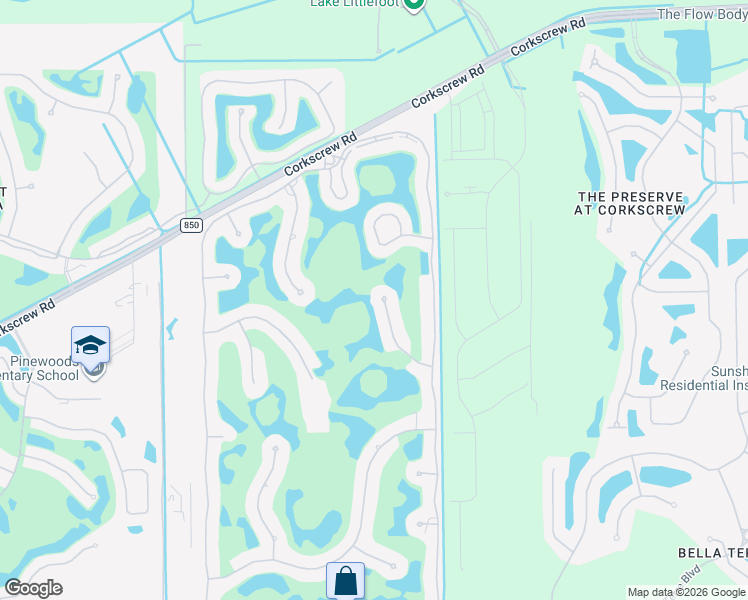 map of restaurants, bars, coffee shops, grocery stores, and more near 20558 Cypress Knee Court in Estero