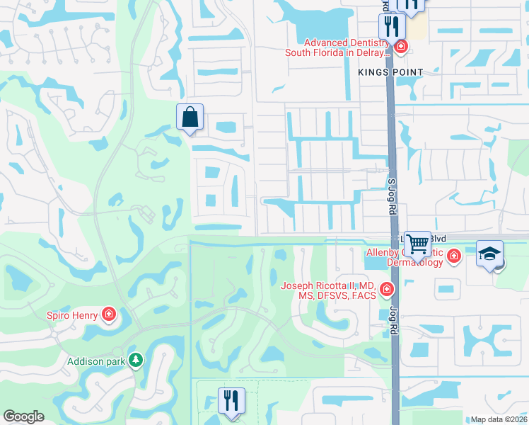 map of restaurants, bars, coffee shops, grocery stores, and more near 642 Saxony Place in Delray Beach
