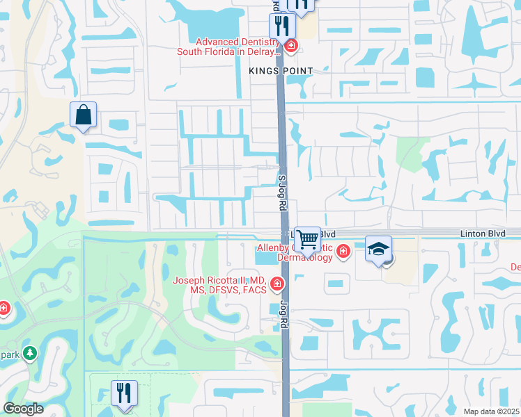 map of restaurants, bars, coffee shops, grocery stores, and more near 138 Saxony Circle in Delray Beach