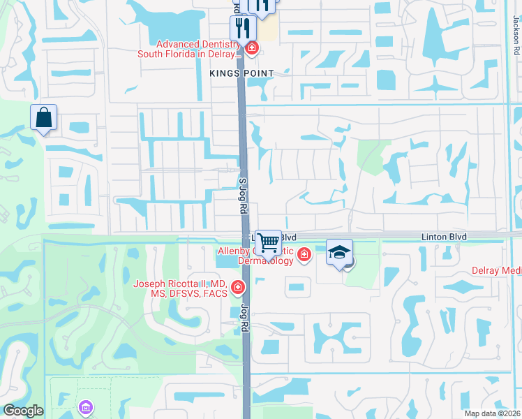 map of restaurants, bars, coffee shops, grocery stores, and more near 21 Flanders North in Delray Beach
