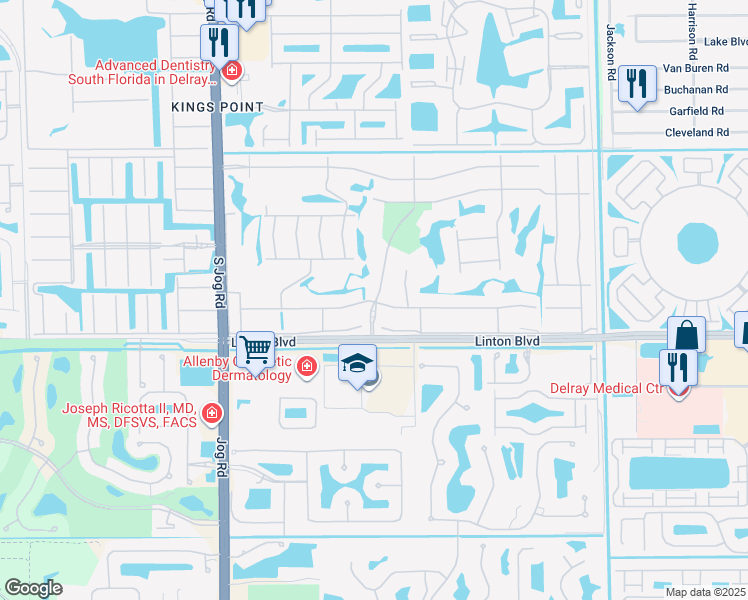 map of restaurants, bars, coffee shops, grocery stores, and more near 748 Flanders K in Delray Beach