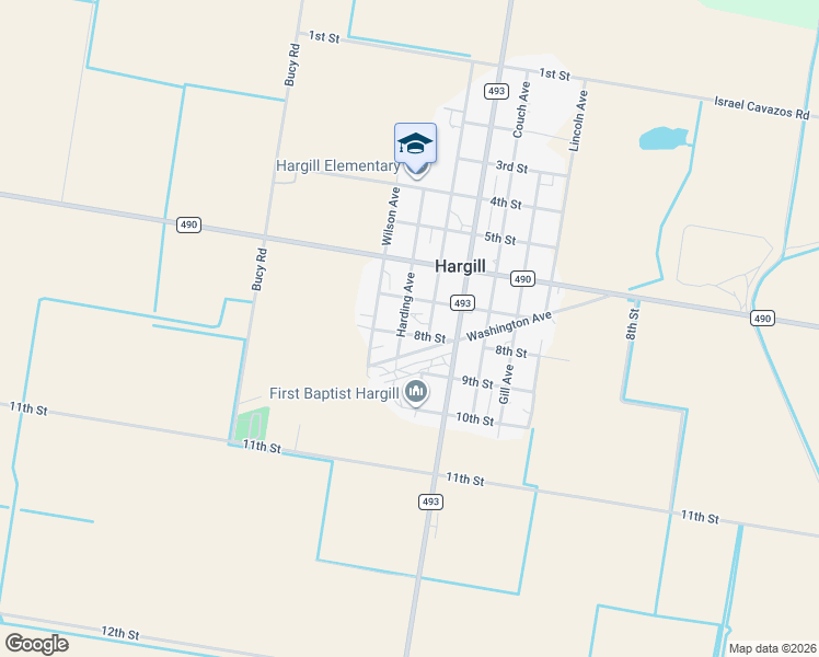 map of restaurants, bars, coffee shops, grocery stores, and more near 29360 South Harding Avenue in Edcouch