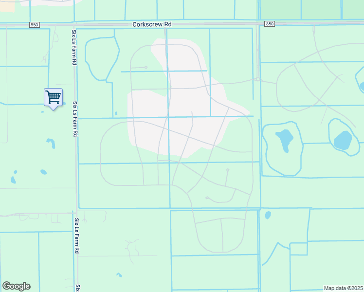 map of restaurants, bars, coffee shops, grocery stores, and more near 18500 Corkscrew Road in Estero