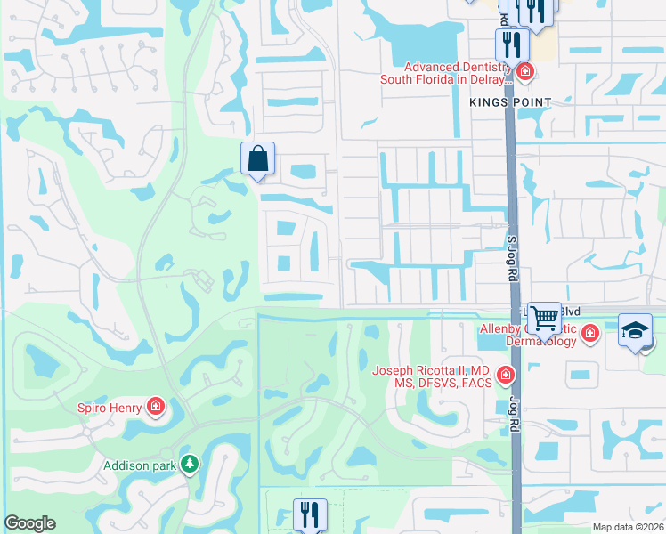 map of restaurants, bars, coffee shops, grocery stores, and more near 7311 Demedici Circle in Delray Beach