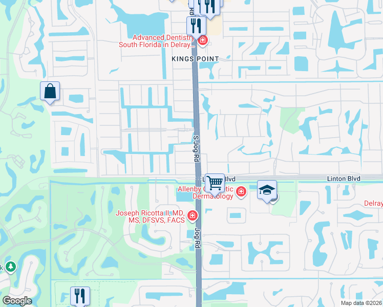 map of restaurants, bars, coffee shops, grocery stores, and more near 79 Flanders B in Delray Beach