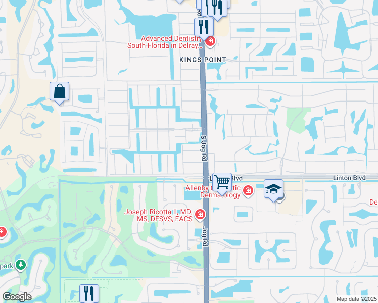 map of restaurants, bars, coffee shops, grocery stores, and more near 138 Saxony Circle in Delray Beach